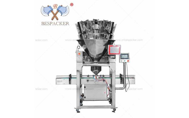 Bespacker XKB-10 multi heads automatic linear weighing filling machine price with conveyor belt