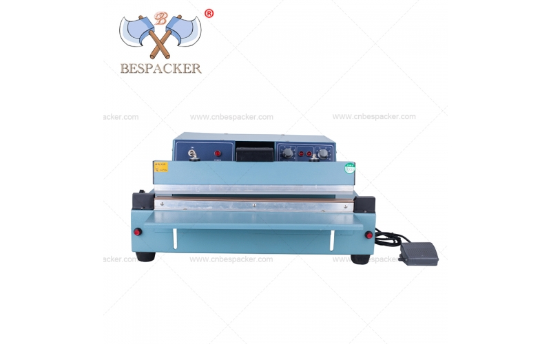 FKR-450 chemical materials food industrial sealer aluminum body semi-auto table sealing machine