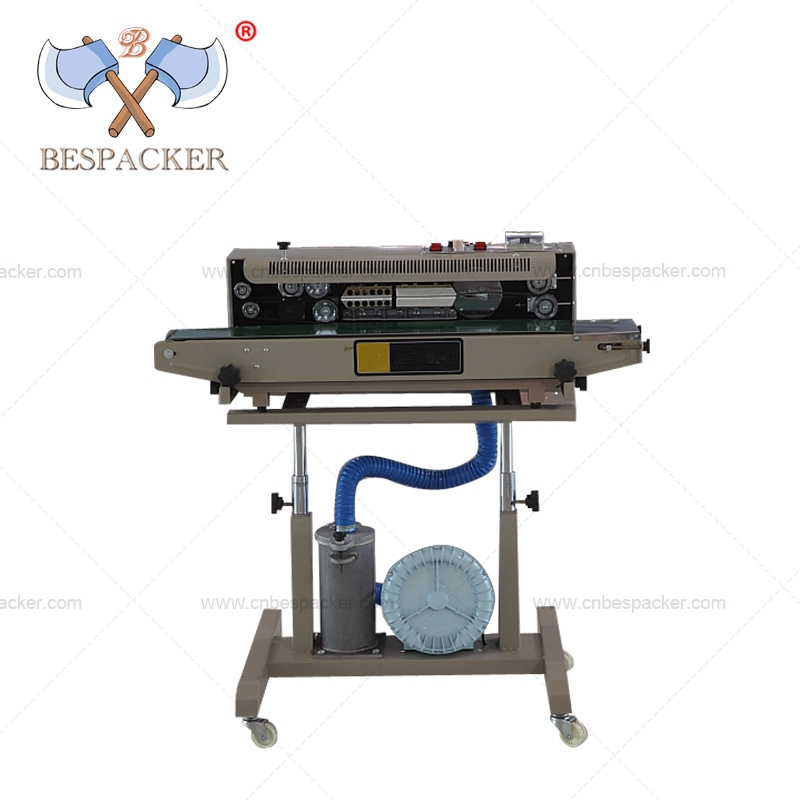 DBF-1000G Continuous band sealer with air-filling for plastic bag sealing machine